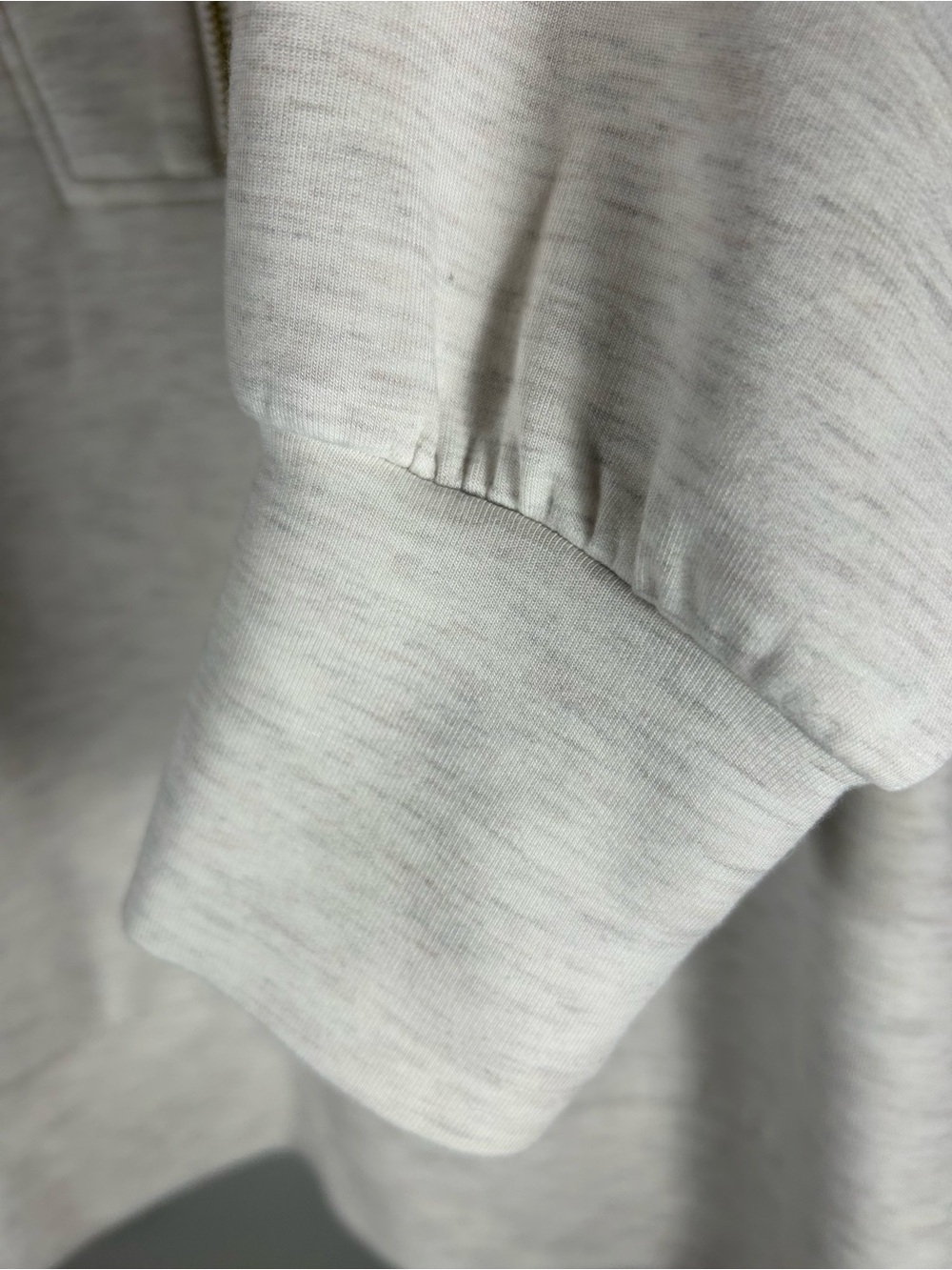 Varley Davidson 1/2 Zip Pullover DoubleSoft Sweatshirt in Ivory Marl Size XL - Picture 8 of 10
